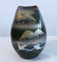 Photo3: Kutani yaki ware Rabbits Yoshino mauntain High Quality Japanese vase ,H24.5cm (3)