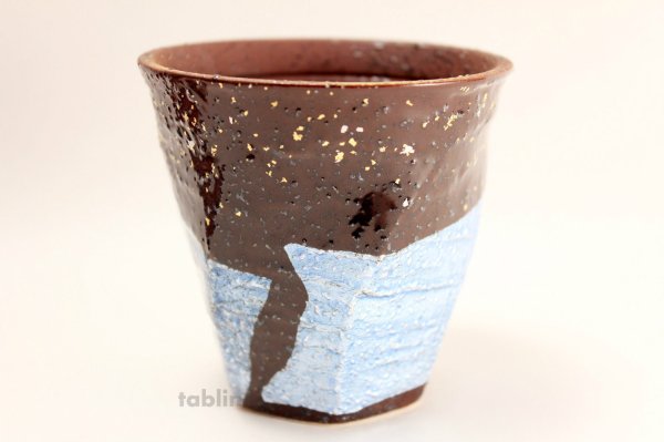 Photo3: Kutani yaki ware Yunomi Ginsai Japanese tea cup or Sake cup (set of 2)