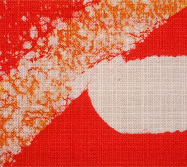 Photo3: Kyoto Noren SB Japanese batik door curtain Fuku Fortune red 85cm x 150cm