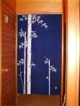 Photo4: Kyoto Noren SB Japanese batik door curtain Take Bamboo navy blue 85cm x 150cm