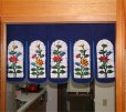 Photo3: Kyoto Noren SB Japanese batik door curtain Katorea Cattleya navyblue 85cm x 45cm (3)