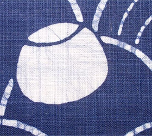 Photo7: Kyoto Noren SB Japanese batik door curtain Nami Wave navy blue 85cm x 90cm