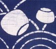 Photo6: Kyoto Noren SB Japanese batik door curtain Nami Wave navy blue 85cm x 30cm