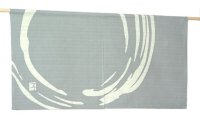 Kyoto Noren SB Japanese batik door curtain Maru Round silver gray 85cm x 43cm
