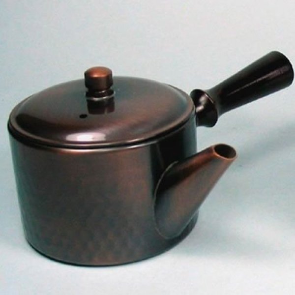 Photo1: Pure Copper Japanese tea pot Kyusu Yokote 240ml