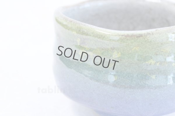 Photo3: Kutani porcelain tea bowl Yura kinsai gold blue chawan Matcha Green Tea Japanese