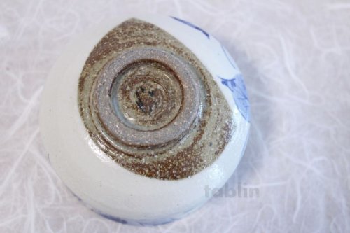 Other Images3: Kutani porcelain tea bowl deep blue camellia chawan Matcha Green Tea Japanese