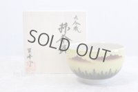 Kutani porcelain tea bowl forest mountains chawan Matcha Green Tea Japanese