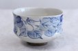 Photo3: Kutani porcelain tea bowl deep blue camellia chawan Matcha Green Tea Japanese (3)