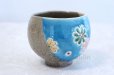 Photo2: Kutani porcelain ippuku tea bowl chawan Matcha Green Tea Japanese blue flower (2)