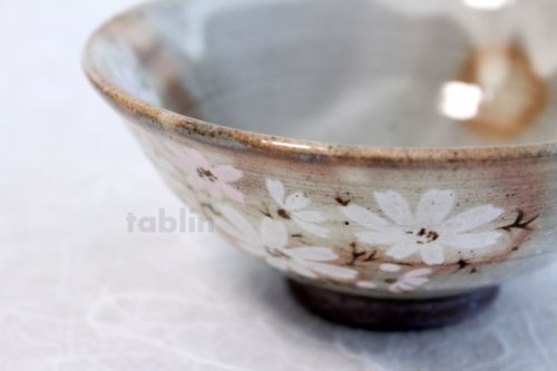 Other Images1: Mino yaki ware Japanese tea bowl Gohonte akisakura kibo chawan Matcha Green Tea