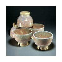 Hagi ware Senryuzan climbing kiln Japanese yunomi tea cups kumidashi set of 5