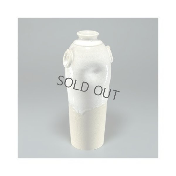 Photo12: Hagi ware Senryuzan climbing kiln Japanese vase dimple en H23cm