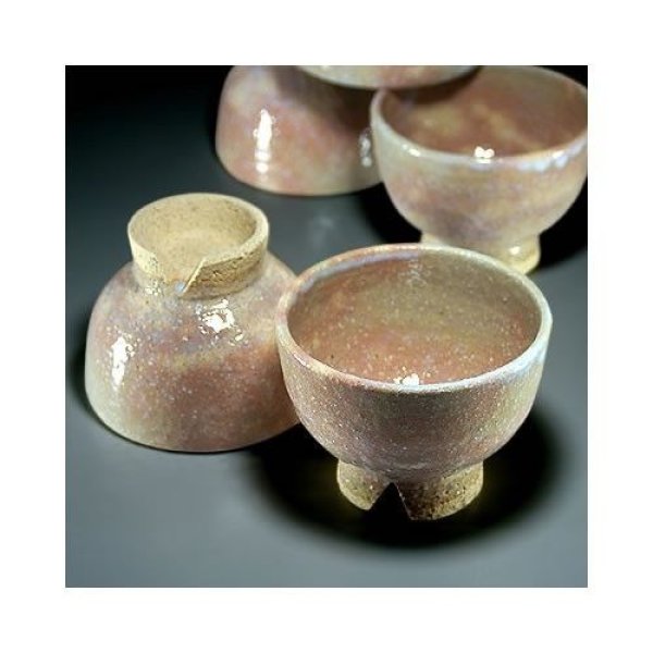 Photo2: Hagi ware Senryuzan climbing kiln Japanese yunomi tea cups kumidashi set of 5