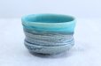 Photo2: Minoyaki ware tea bowl Turquoise blue mat tabi chawan Matcha Green Tea Japan (2)