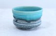 Photo3: Minoyaki ware tea bowl Turquoise blue mat tabi chawan Matcha Green Tea Japan (3)