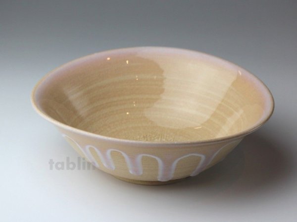 Photo1: Hagi ware Japanese Serving bowl Shizuku Dew W195mm