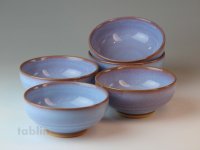 Hagi ware Japanese bowls Coloring glaze W120mm set of 5