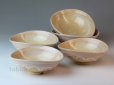 Photo1: Hagi ware Japanese bowls Shizuku Dew W130mm set of 5 (1)