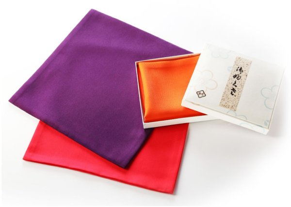 Photo1: Fukusa Japanese tea ceremony silk cloth Kitamura Tokusai basic plain