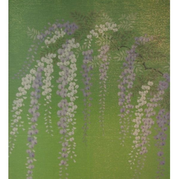 Photo3: Kyoto Noren MS Japanese door curtain Fuji Wisteria green 85 x 150cm