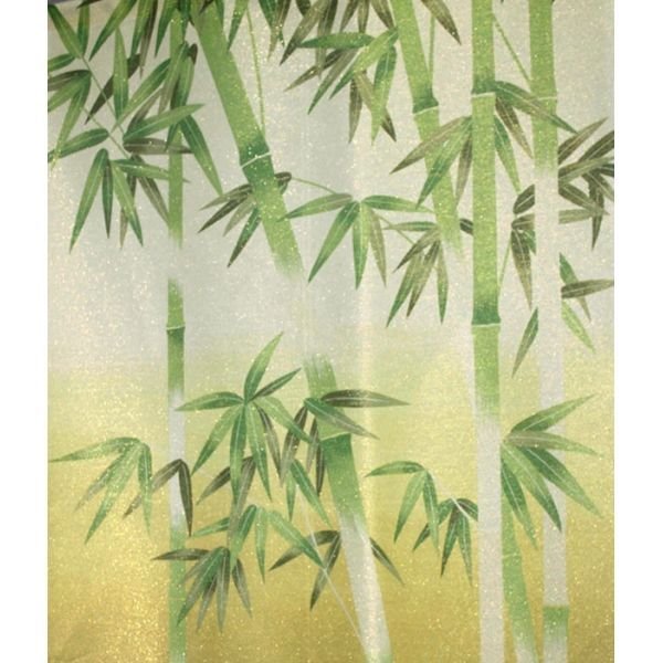 Photo2: Kyoto Noren MS Japanese door curtain Takebayashi Bamboos green 85 x 150cm