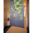 Photo1: Kyoto Noren MS Japanese door curtain Hyoutan Gourds blue 85 x 150cm (1)