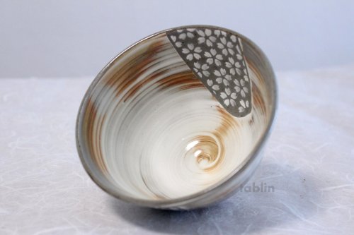 Other Images2: Kiyomizu relief cherry gray Hiroshi Sasatani Japanese matcha tea bowl chawan