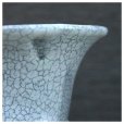 Photo5: Shigaraki Japanese bonsai plant garden tree pottery pot white glaze sekkok H95mm (5)