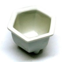 Seto porcelain Japanese bonsai plant garden tree flower pot white hexagonal