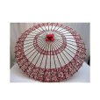 Photo4: Japanese umbrella bull's-eye Bangasa Wagasa bamboo sd arabesque design red (4)