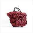 Photo5: Japanese TOTE hand bag handmade SwanLake daia red W43cm (5)
