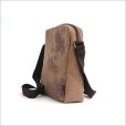 Photo2: Japanese dyeing Kakishibu persimmon tannin shoulder bag handmade craka W24cm (2)