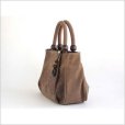 Photo2: Japanese dyeing Kakishibu persimmon tannin TOTE hand bag handmade wagara brown (2)