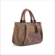 Photo1: Japanese dyeing Kakishibu persimmon tannin TOTE hand bag handmade wagara brown (1)