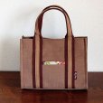 Photo1: Japanese dyeing Kakishibu persimmon tannin TOTE hand bag handmade mini (1)