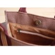 Photo3: Japanese dyeing Kakishibu persimmon tannin TOTE hand bag handmade mini (3)