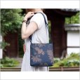 Photo1: Japanese dyeing Kakishibu persimmon tannin shoulder bag handmade aizome p W23cm (1)