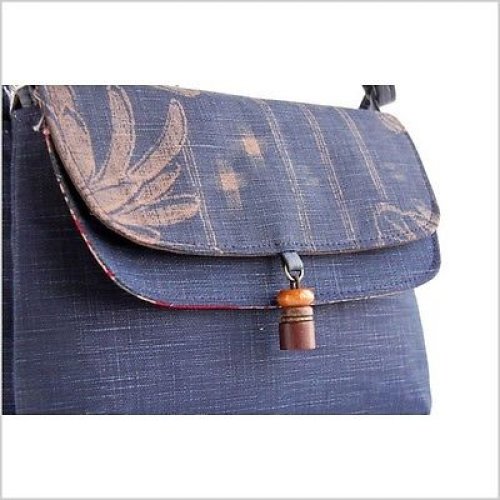 Other Images3: Japanese dyeing Kakishibu persimmon tannin pouch bag handmade aizome maka W25cm