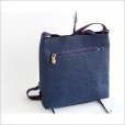 Photo3: Japanese dyeing Kakishibu persimmon tannin shoulder bag handmade aizome p W23cm (3)