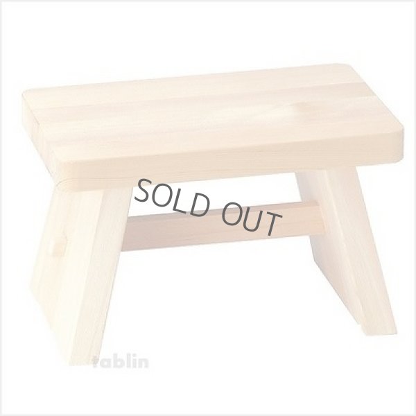 Photo5: Japanese Hinoki bath chair natural wood Stool size:L