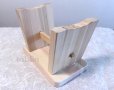 Photo4: Japanese Hinoki bath chair natural wood Stool size:HL (4)