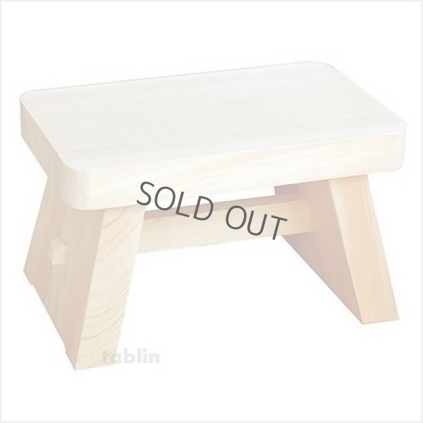 Photo1: Japanese Hinoki bath chair natural wood Stool size:M
