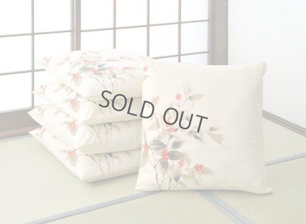 Photo1: Men-tumugi Japanese Cushion Cover TT Senryo flower cotton set of 5