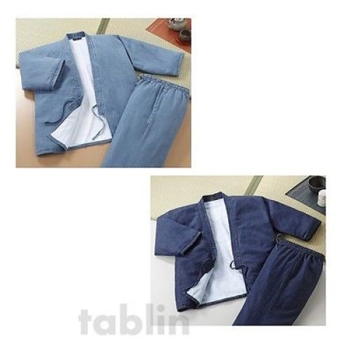 Other Images2: Japanese Separated Kimono traditional style denim cotton SAMUE for Men