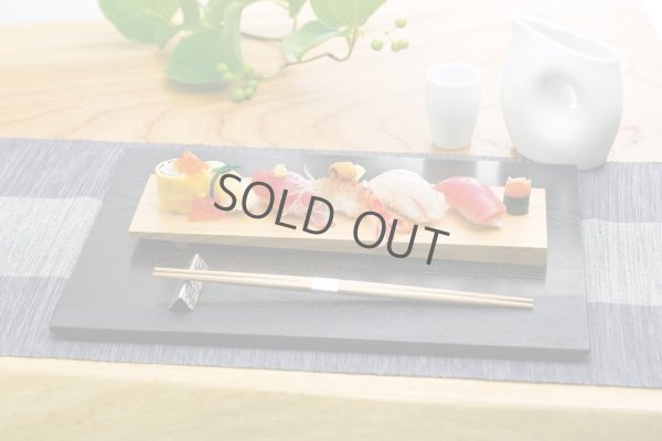 Photo1: Japanese Natural Wooden Sushi Sashi Serving Plate tray Mori Akita Sugi cedar