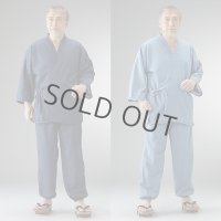 Japanese Separated Kimono traditional style denim cotton SAMUE for Men
