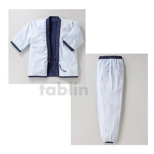 Other Images1: Japanese Separated Kimono traditional style denim cotton SAMUE for Men