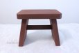 Photo4: Japanese Kakishibu brown Bath Stool & Basin Set natural wood (4)