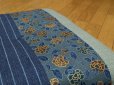 Photo2: Shantan Japanese Cushion IC komaki flower rose blue 55 x 59cm (2)